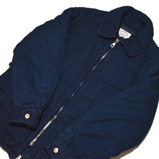 Armani jeans 90s indigo quilting jacket