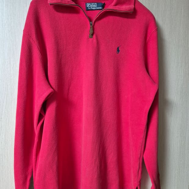 폴로 랄프로렌 반집업 하이넥 니트 코튼니트 라지
