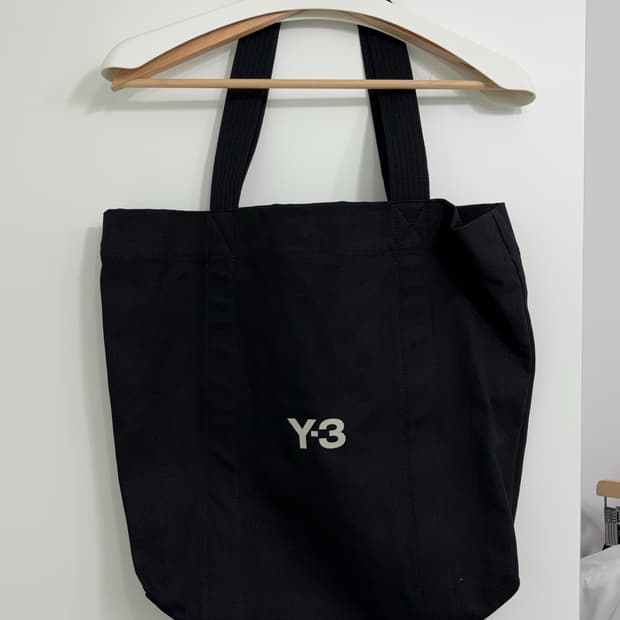 y3 숄더 토트백 블랙