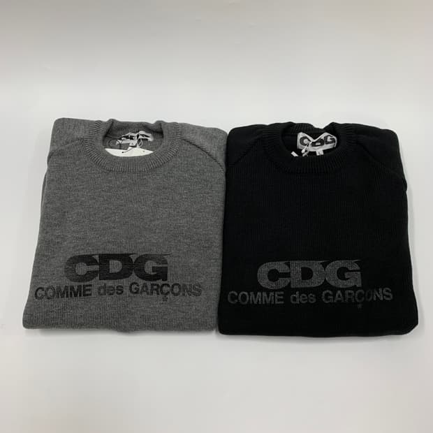 [당일 발송] 꼼데가르송 CDG 풀오버 라운드 니트 2컬러