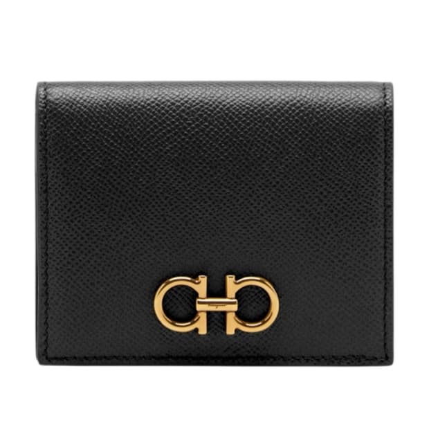 [새상품]페라가모 간치니 컴팩트 블랙 지갑