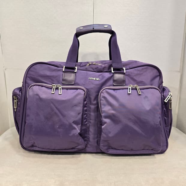 제네시스 보라색 보스턴백 더플백 여행가방