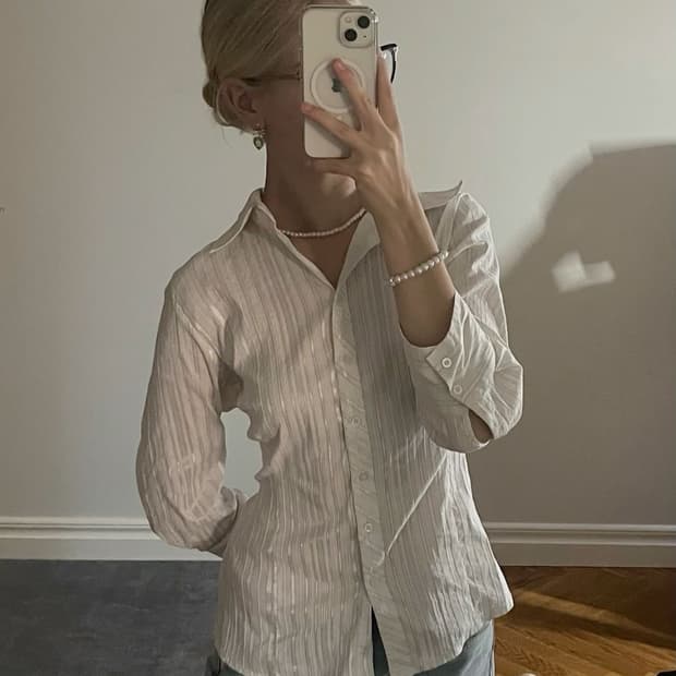 마뗑킴 담수 진주 목걸이 PEARL MIX NECKLACE