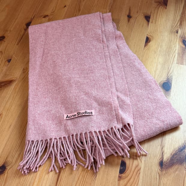 아크네스튜디오 정품 여성 머플러 목도리 네로우 로즈 멜란지