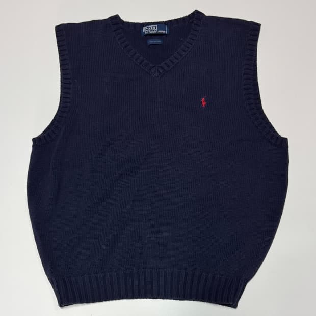 폴로 랄프로렌 코튼 니트 베스트 L 네이비