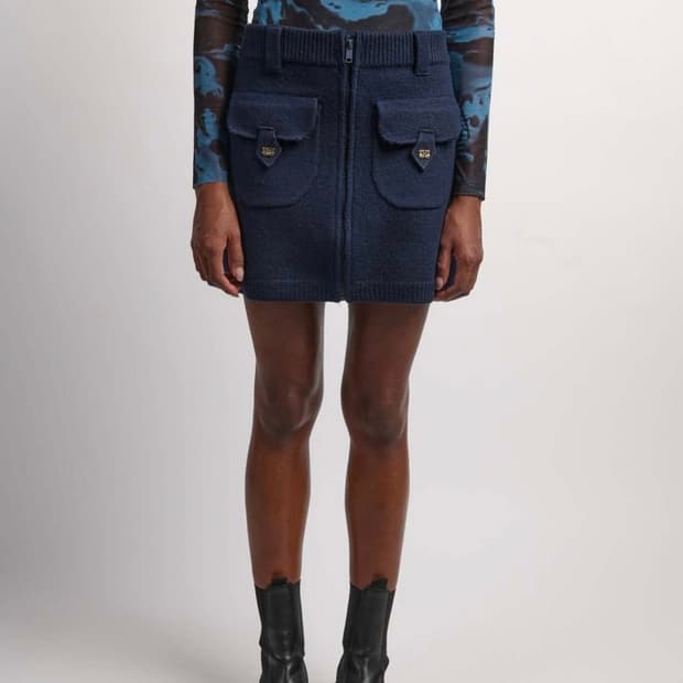 Ganni 가니 울 스커트