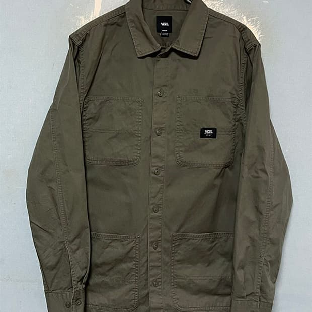 VANS반스 오프더월 남자 캐주얼셔츠 춘추 투포켓 솔리드 M 95-100
