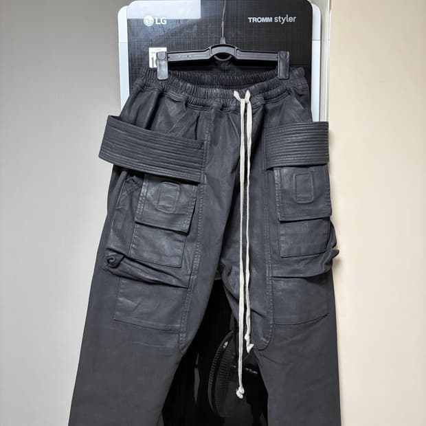 24fw 릭오웬스 다크쉐도우 크리치 태권도 왁스 데님팬츠 size m