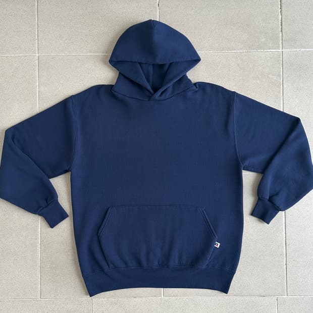 90s 빈티지 러셀 후드 네이비 XL USA