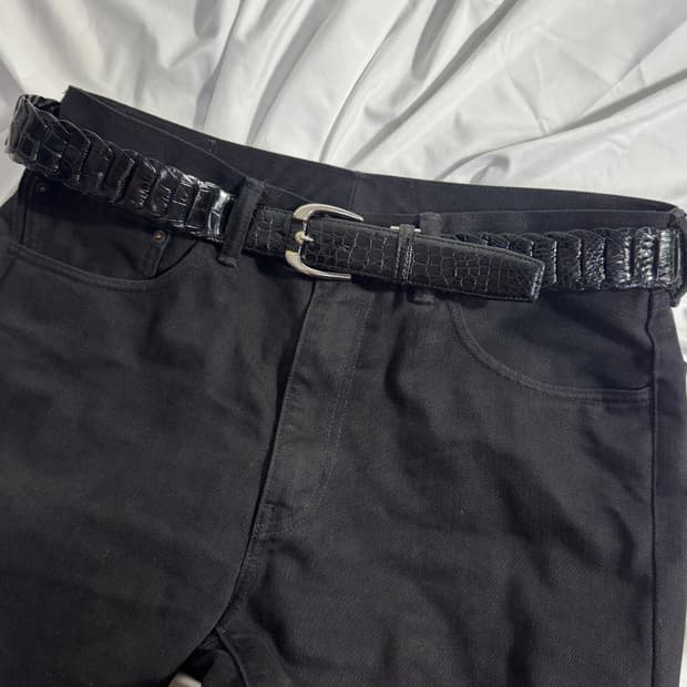 크로커다일 레더 벨트