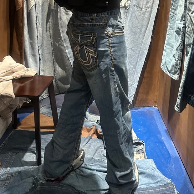 트루릴리전 리키 빅스티치 데님