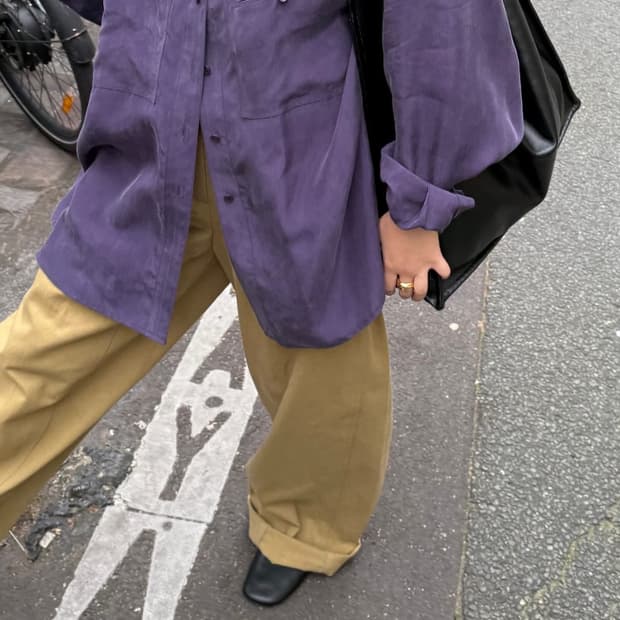 에토스 큐프라 블라우스 퍼플