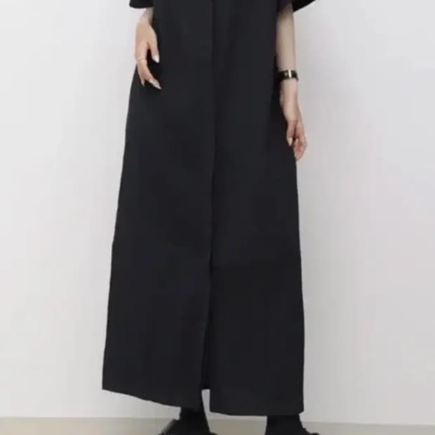 트리밍버드 셔츠 원피스 블랙