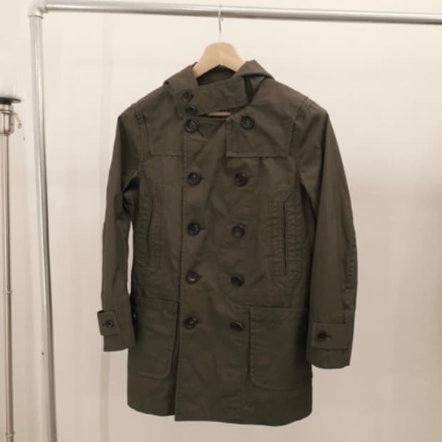 꼼데가르송 옴므 후디드 트렌치 코트