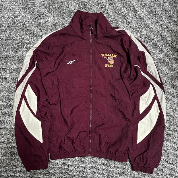 (L) 리복 올드스쿨 바람막이 자켓 버건디