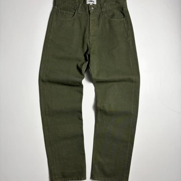 YMC 21FW 버튼플라이 올리브 데님 팬츠 R1845