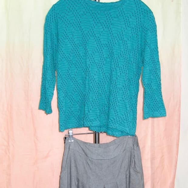 일본 브랜드 CALL 민트 니트 탑 