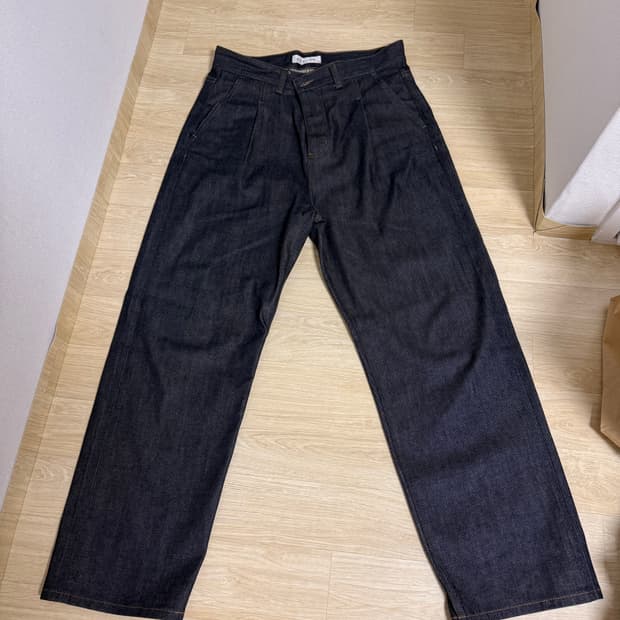 비슬로우 원턱 인디고 데님