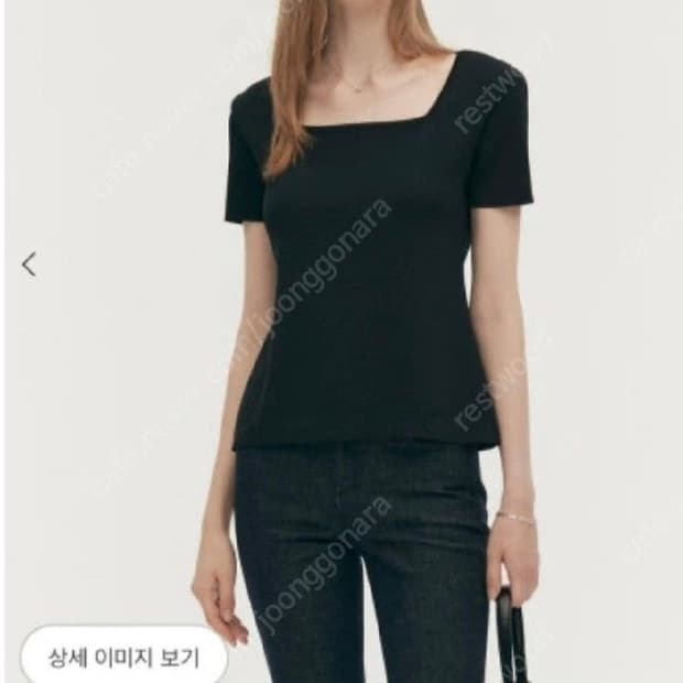 SIE 시에 누아 스퀘어넥 니트 블랙 1