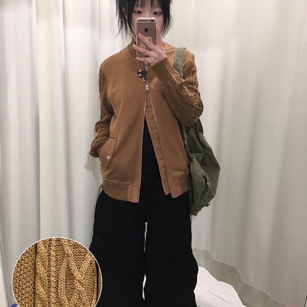 takeo kikuchi knit zip-up JK