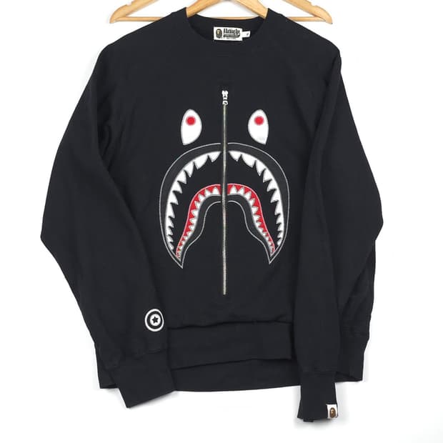 [XL] 베이프 샤크 코튼 스웻셔츠