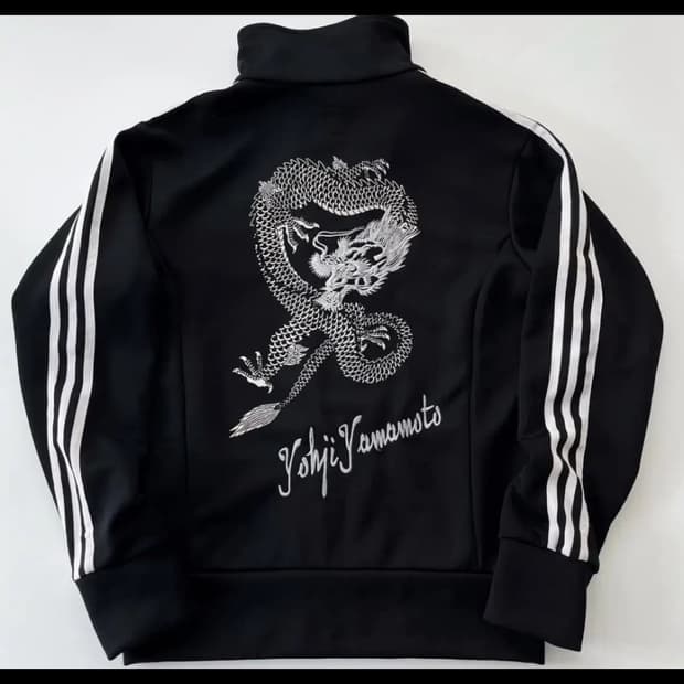 요지야마모토 아디다스 져지 l 블랙 자수 오리엔탈 용