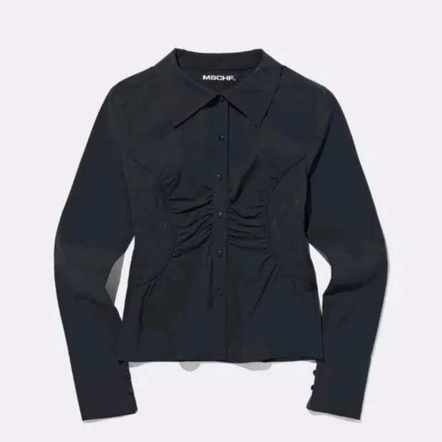 미스치프 셔링 셔츠 SHIRRING SHIRT CHARCOAL