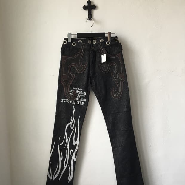 Python pattern tribal trimming pants