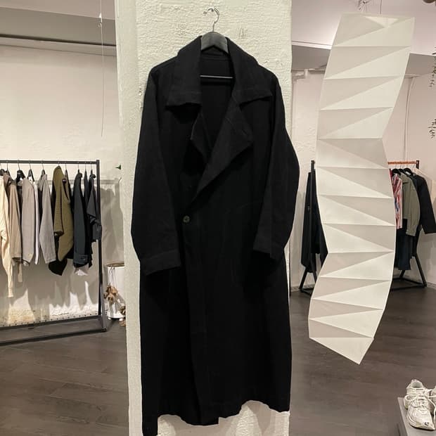  이세이미야케 맨 펠트 울 오버사이즈 코트