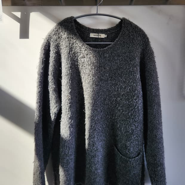 논네이티브 로거 스웨터 모헤어 그레이