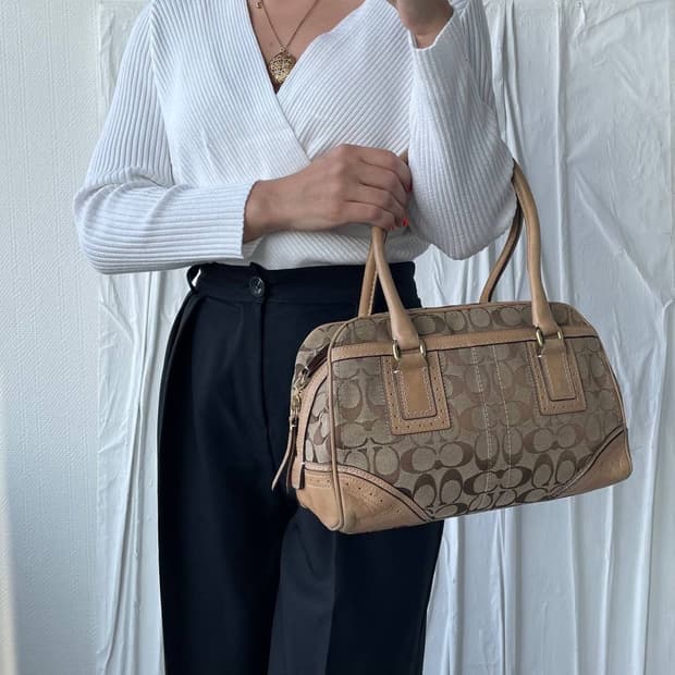 코치 햄프턴 시그니처 보스턴 백