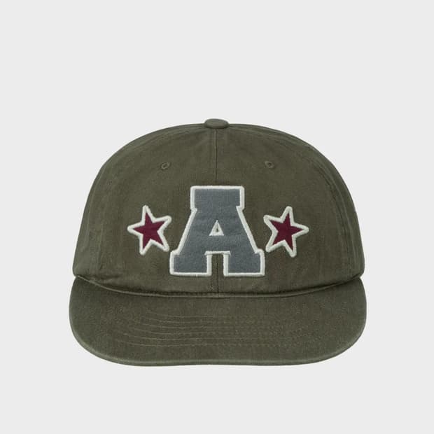 Aeae 워시드 캐피탈 로고 캡 모자 카키 WASHED CAPITAL