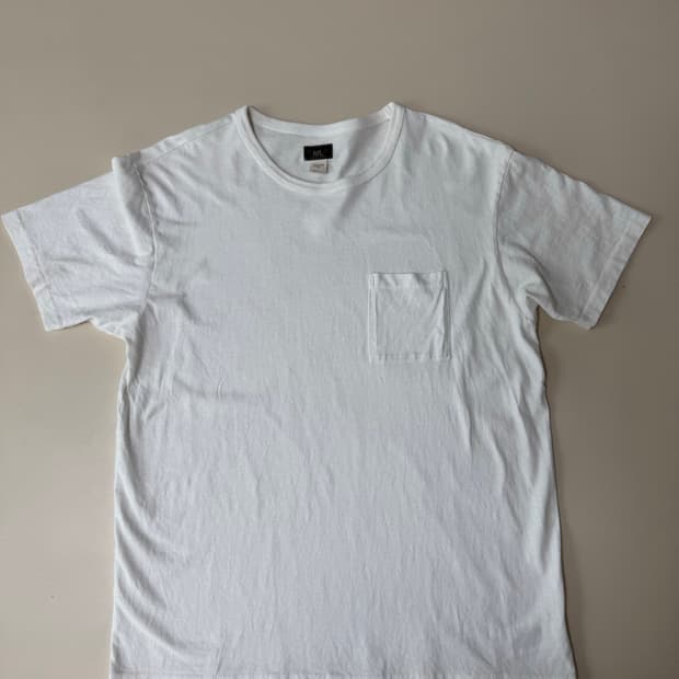 L 더블알엘 가먼트다이 투팩 티셔츠 웜화이트