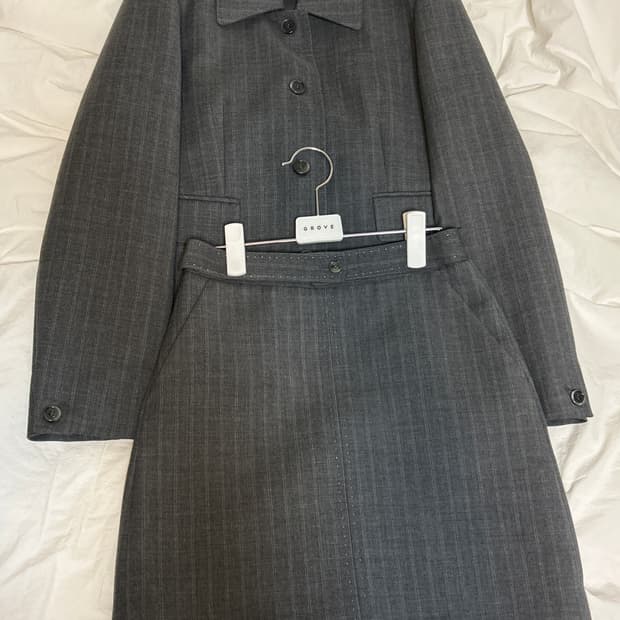 그로브 자켓 치마 셋업