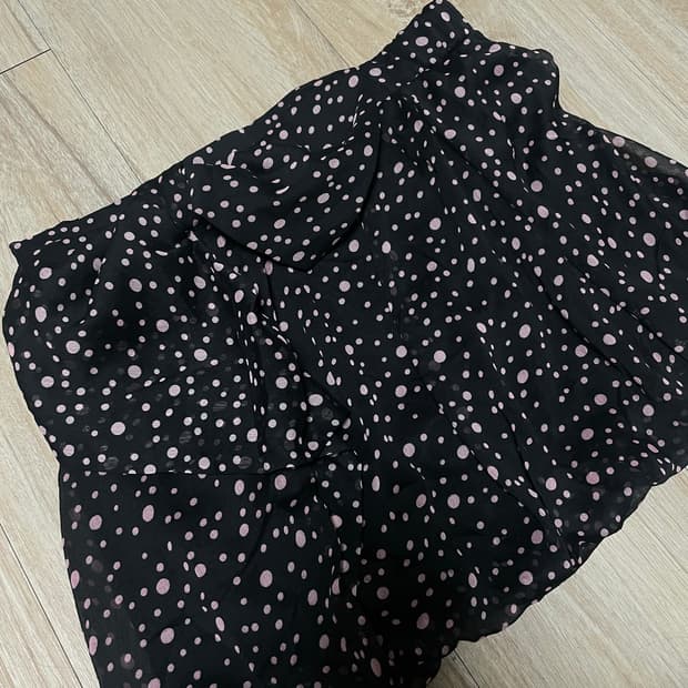 리본 도트 스커트