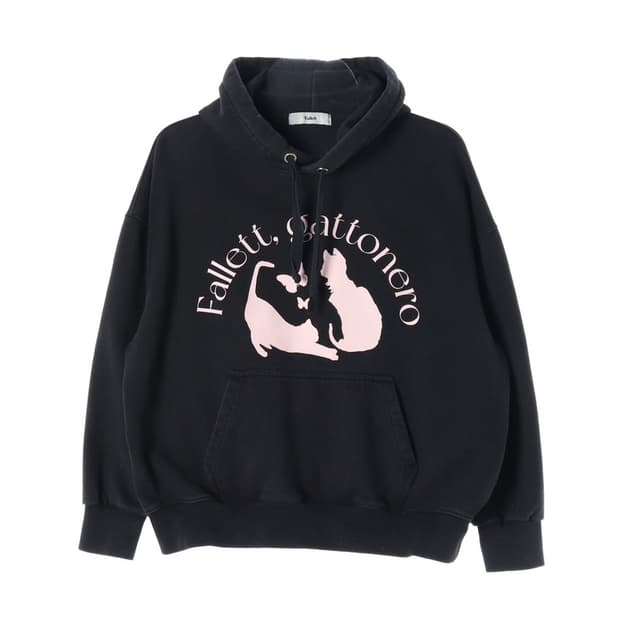 팔렛 가토네로 블랙 캣 그래픽 후드티