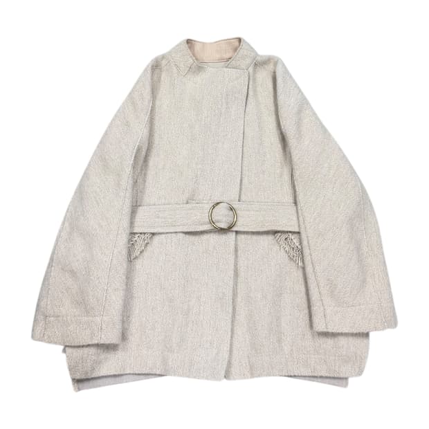 타임 앙고라 울 벨티드 자켓