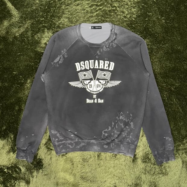 [L] Dsquared2 디스퀘어드2 빈티지 워싱 스웻셔츠 그레이