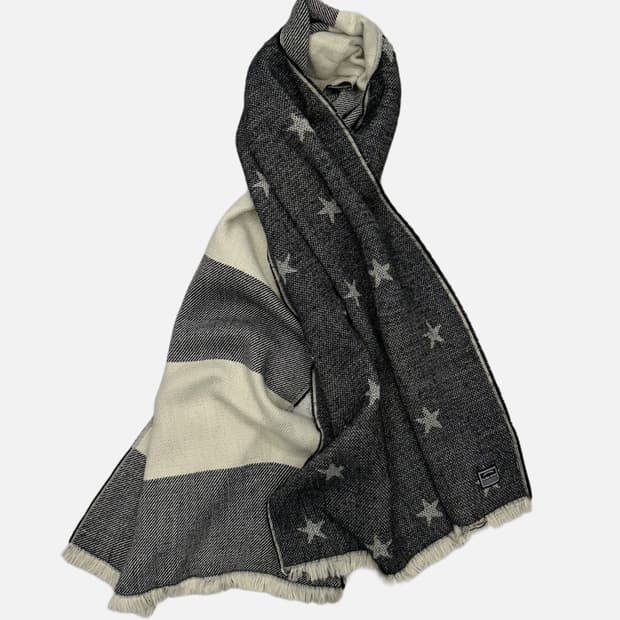 star stripe jacquard muffler