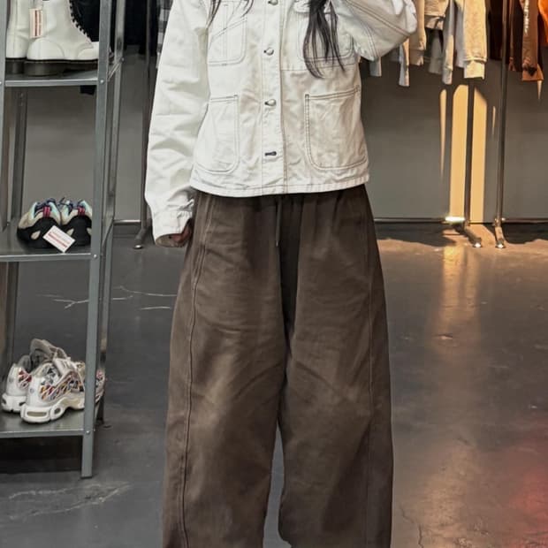 폴로랄프로렌스포츠 스티치 화이트 워크 자켓 A3383