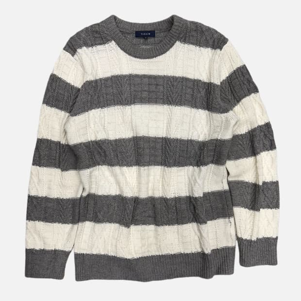 cable bold stripe knit