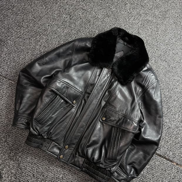 빈티지 아카이브 양가죽 무스탕 봄버 자켓 2855