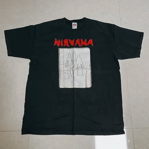 00s 빈티지 너바나 ghost notebook 티셔츠
