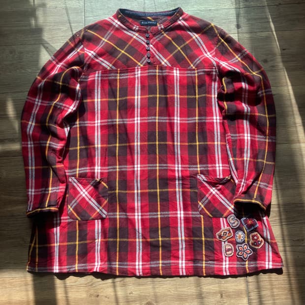 드럭 스토어즈 drug store's 하구미룩 모리걸 체크 패치 원피스 