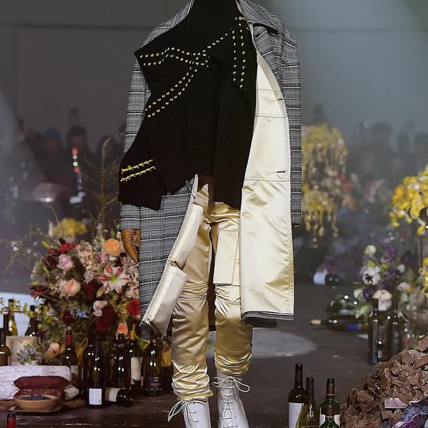 라프시몬스 18fw 카반 울 체크코트 46