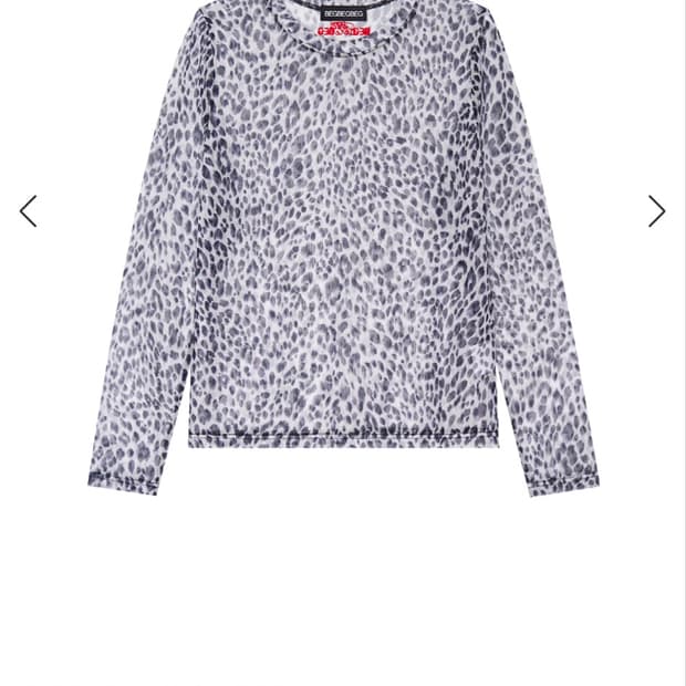begbegbe leopard mesh top