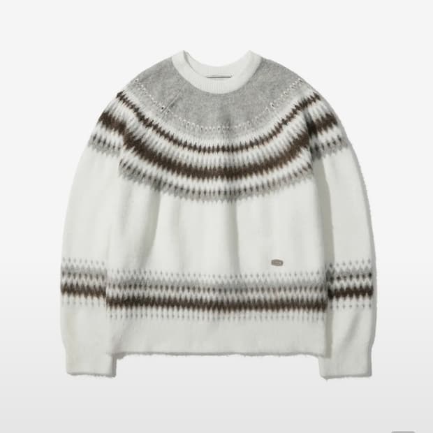 오아이오아이 oioi 노르딕 나이트 스웨터 cream