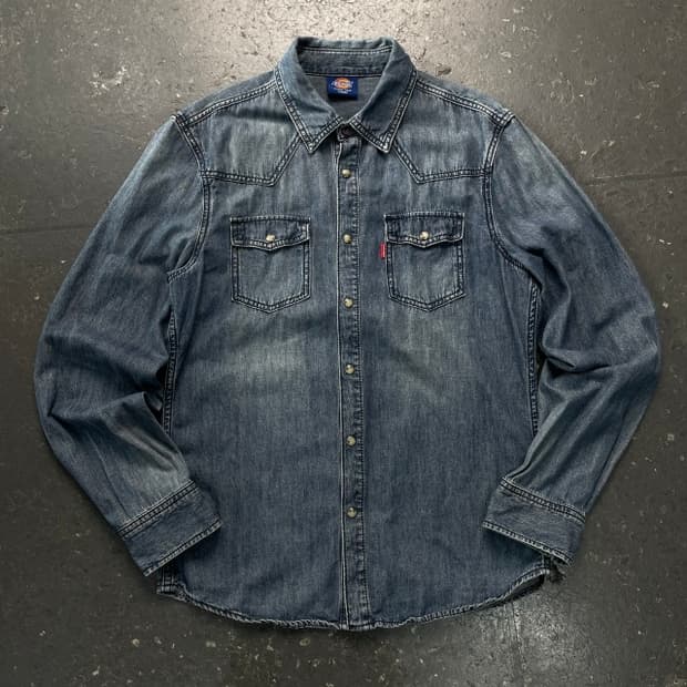 100 디키즈 데님 셔츠 