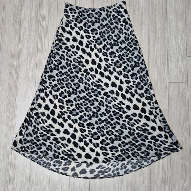자라 블루 레오파드 롱스커트
