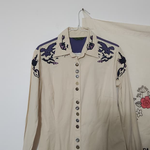Oilily 자수 웨스턴 코튼 셔츠 (38사이즈)